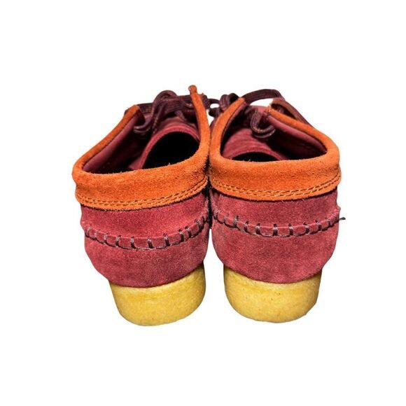 Clarks Red and Orange Chukka Boots with Suede Finish - Picture 4 of 5